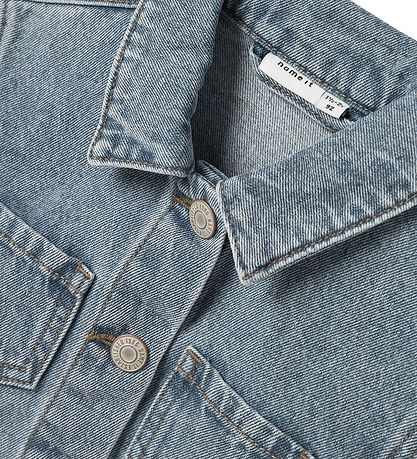 Name It Jeansjacke - NmfConny - Hellblauer Denim/Rose