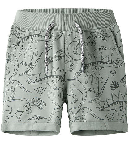 Name It Sweat Shorts - NmmVermo - Aqua Gray/Tone Dino