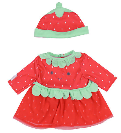 Tiny Treasures Dúkkuföt - Strawberry Cutie Útbúnaður