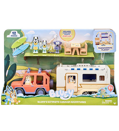 Bluey Play Set - 4WD and Caravan