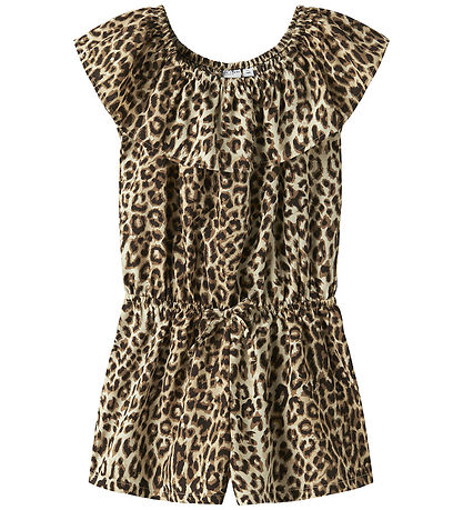 Name It Summer Romper - NkfVianya - Black/Leopard