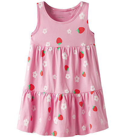 Name It Kjóll - NmfVigga - Bleikt Krem/Strawberry