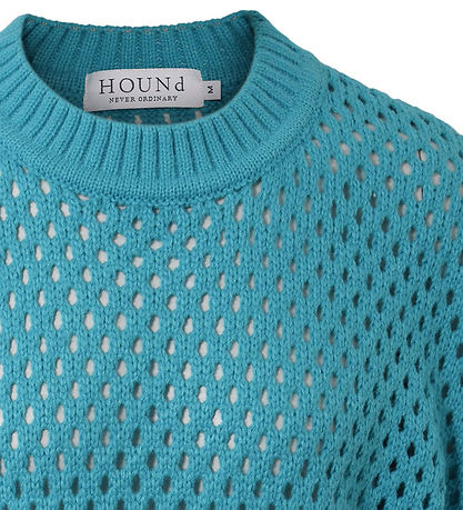 Hound Blouse - Knitted - Turquoise w. Pointelle