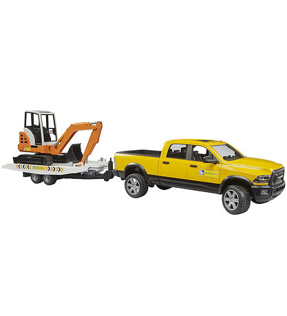 Bruder Auto - RAM Mietservice m. Anhänger und Mini Bagger - 0