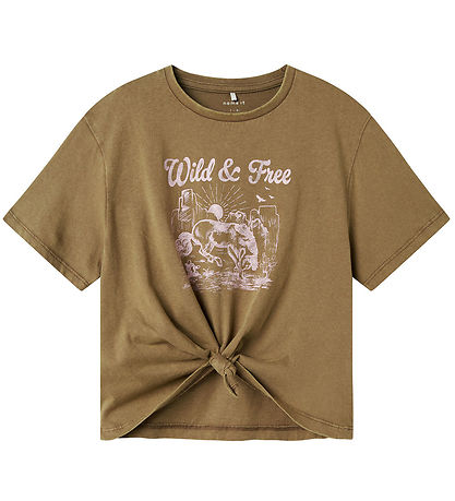 Name It T-Shirt - NkfHolyr - Walnuss m. Print