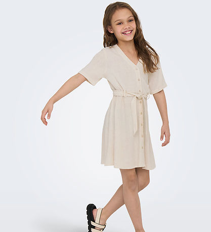 Kids Only Dress - Viscose/Linen - KogSiesta - Moonbeam
