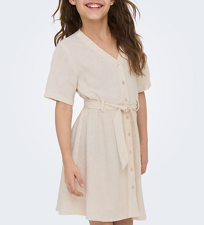 Kids Only Dress - Viscose/Linen - KogSiesta - Moonbeam