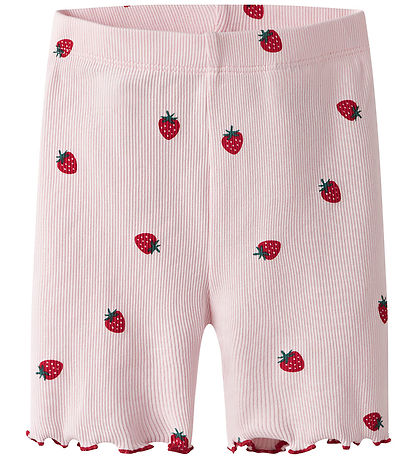 Name It Bicycle Shorts - Rib - NmfJillie - Ballerina w. Strawber