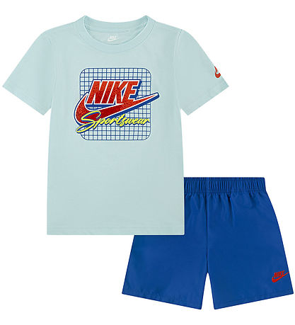 Nike Shorts Set - T-shirt/Shorts - Light Blue/Blue