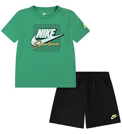 Nike Shorts Set - T-Shirt/Shorts - Grün/Schwarz