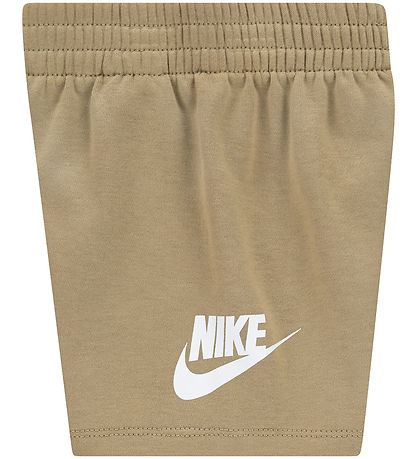 Nike Stuttbuxnasett - Stuttermabolur/Stuttbuxur - Fallhlíf Drapp