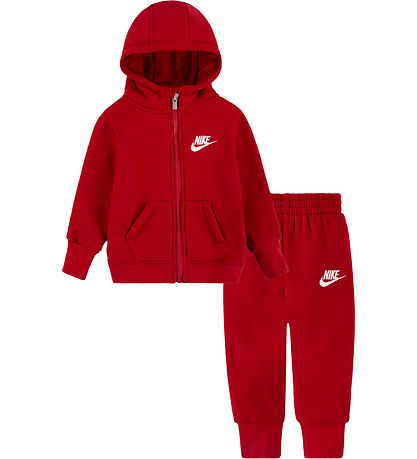 Nike Sweat Set - Cardigan/Sweatpants - Gym Red
