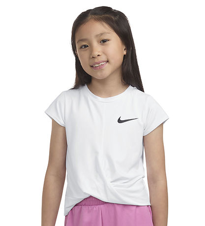 Nike Stuttermabolur - Dri-Fit - Hvítt M. Lógó