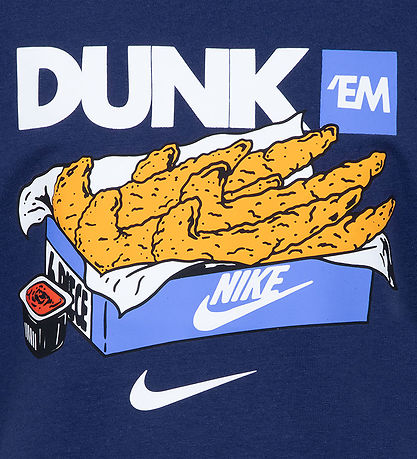 Nike Stuttermabolur - Dýfðu þeim í loftið - Midnight Dökkblátt
