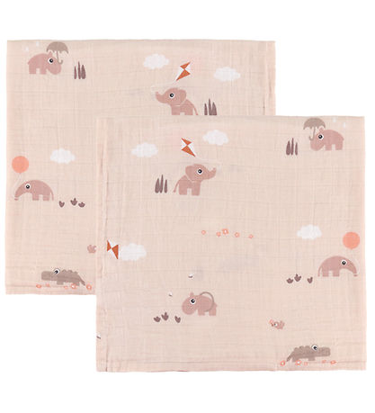 Done by Deer Spucktücher - 2er-Pack - 65x65 cm - Spielplatz - Po