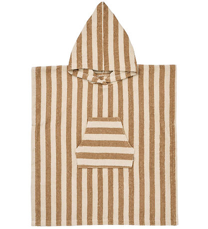 Wheat Badeponcho - Klein - Frottee - Cappuccino Stripe