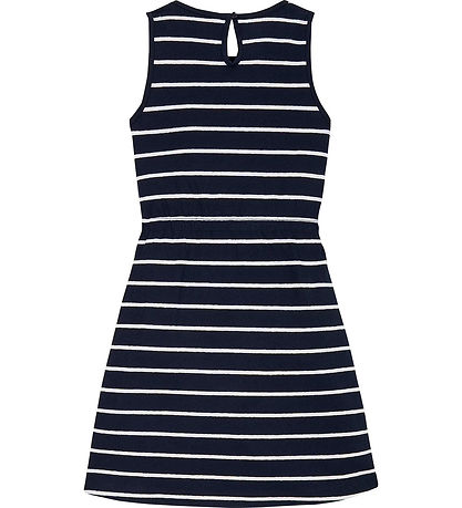 Tommy Hilfiger Klänning - Bomull/Lin - Dark Natt Marinblå Stripe