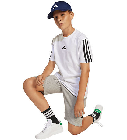 adidas Performance Stuttermabolur - J 3S 160 - Hvítt/Svart