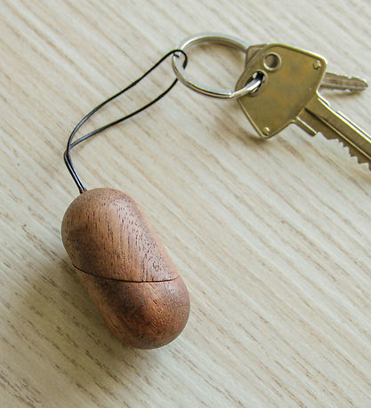 Fablewood Hjarta-Lyklakippa - 5 cm - Náttúrulegt