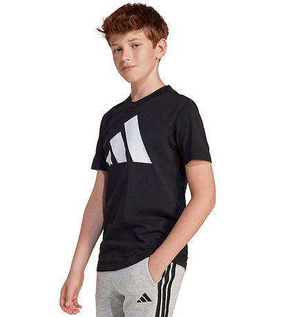 adidas Performance Stuttermabolur - J BL Tee 160 - Svart/Hvítur 