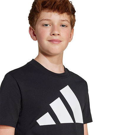 adidas Performance Stuttermabolur - J BL Tee 160 - Svart/Hvítur 
