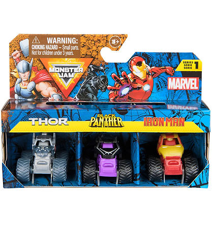 Monster Jam - 1:87 - Mini - Marvel - 3-Pack