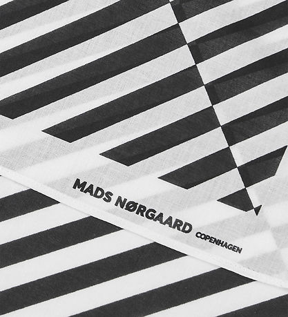 Mads Nørgaard Schal - Soft Cotton Selbst - Schwarz/Weiß Gestreif