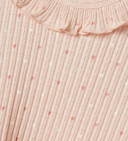 Lil' Atelier Kjóll - Rib - NmfHulla - Peach Blush