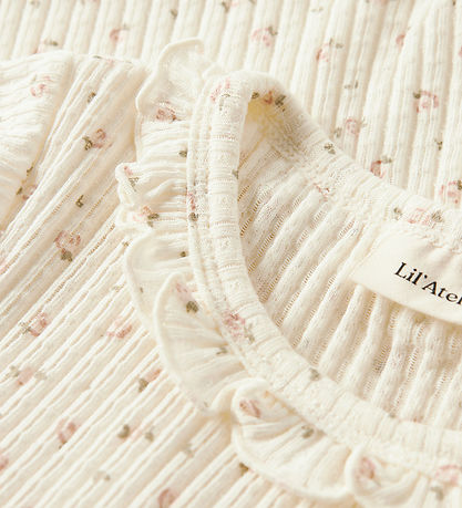 Lil' Atelier Stuttermabolur - Rib - NmfHulla - Coconut Mjólk