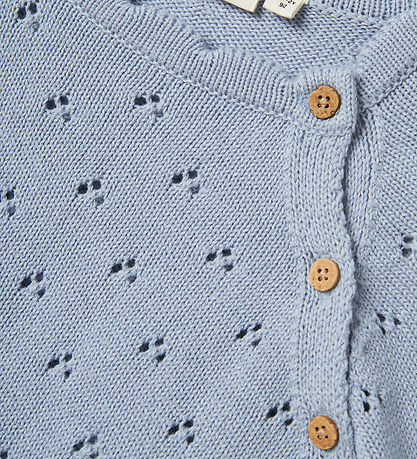 Lil' Atelier Stuttermabolur - Prjónað - NmfJola - Zen Blue M. My