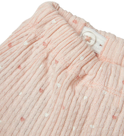 Lil' Atelier Shorts - Rib - NbfHulla - Peach Blush m. Hjerter