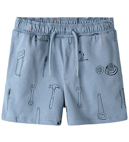 Name It Shorts - NmmHuxi - Faded Denim w. Print