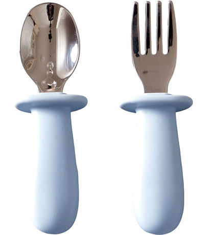 Jack o Juno Barnbestick - Silikon/Rostfritt Stål - Pale Blue