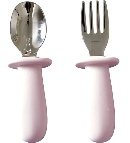 Couverts Jack o Juno - Silicone/Acier Inoxydable - Light Pink