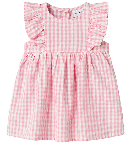 Name It Kleid - NbfHalmi - Cameo Pink m. Karos