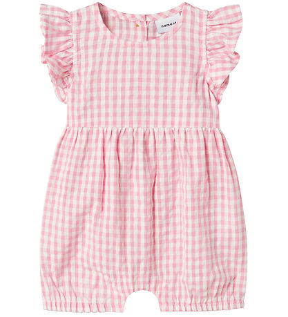 Name It Summer Romper - NbfHalmi - Cameo Pink w. Checs