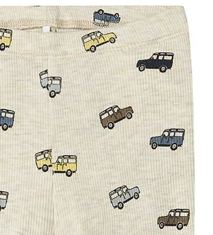 Name It Leggings - Rib - NbmHukab - Peyote Melange m. Autos
