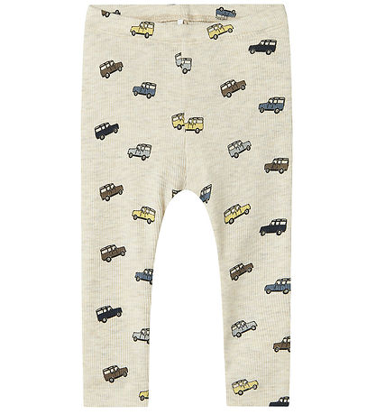 Name It Leggings - Rib - NbmHukab - Peyote Melange m. Autos