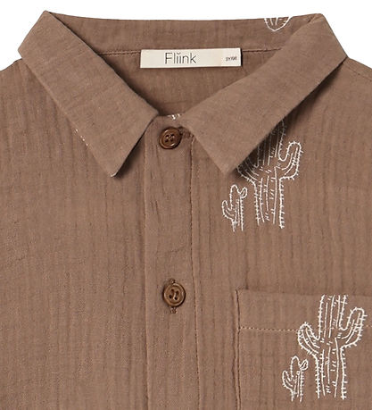 Fliink Skyrta - Hello - Fura Bark Cactus Aop