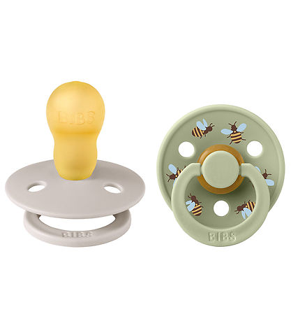 BIBS Colour Pacifiers - Size 3 - 2-Pack - Round - Mushroom Mix