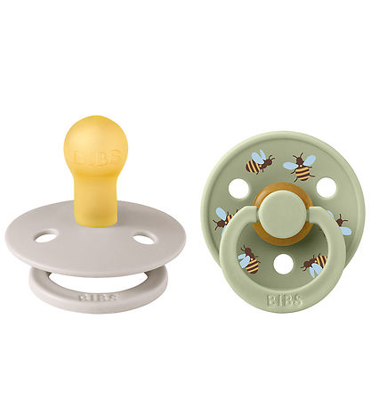 BIBS Colour Pacifiers - Size 1 - 2-Pack - Round - Mushroom Mix