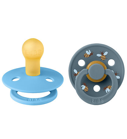 BIBS Colour Pacifiers - Size 1 - 2-Pack - Round - Breeze Mix