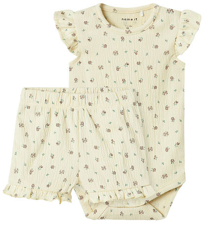 Name It Bodysuit s/s - Bodysuit/Shorts - NbfJannis - Bleached Sa