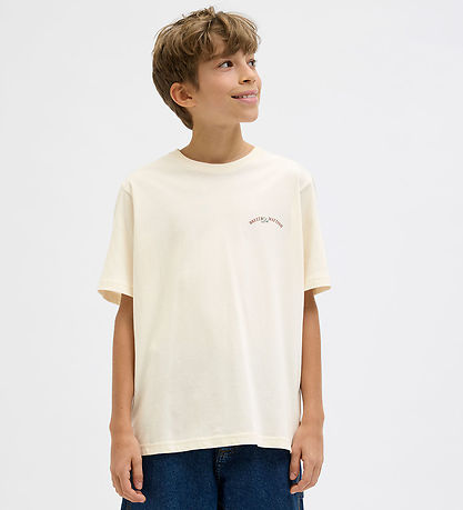 Jack & Jones Stuttermabolur - JorHydra - Antique White