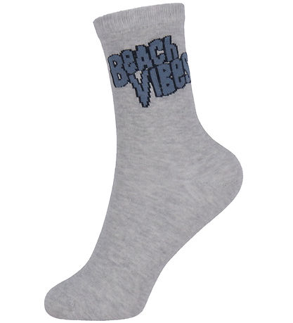 Name It Sokkar - 5 Pakki - NkmVaks - Light Grey Melange/Strönd