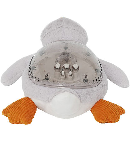 Cloud-B Nachtlicht m. Sound - Tranquil Pinquin - 30 cm - Grau