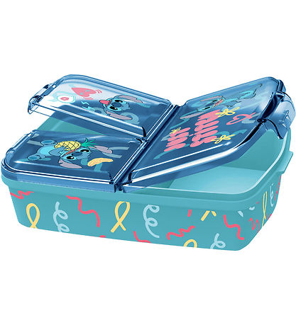 Disney Stitch Nestisbox - 3 Rum - 18x13 cm - Blátt