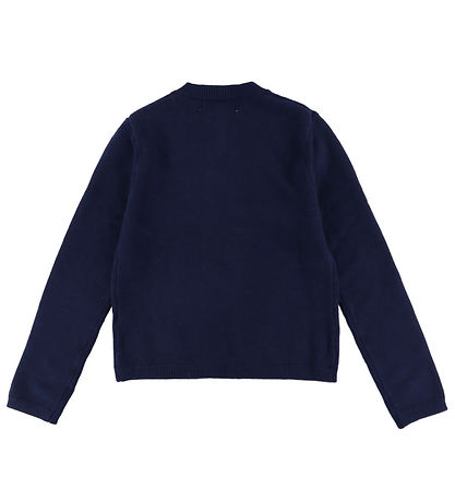 Hound Cardigan - Knitted - One Button - Navy
