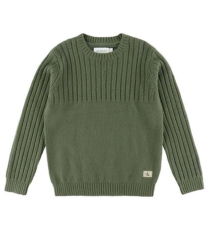 Calvin Klein Blússa - Prjónað - Dusty Olive
