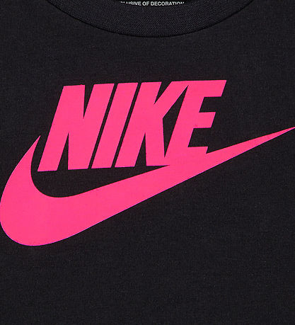 Nike Shortsit - T-paita/Shortsit - Hyper Vaaleanpunainen/Black